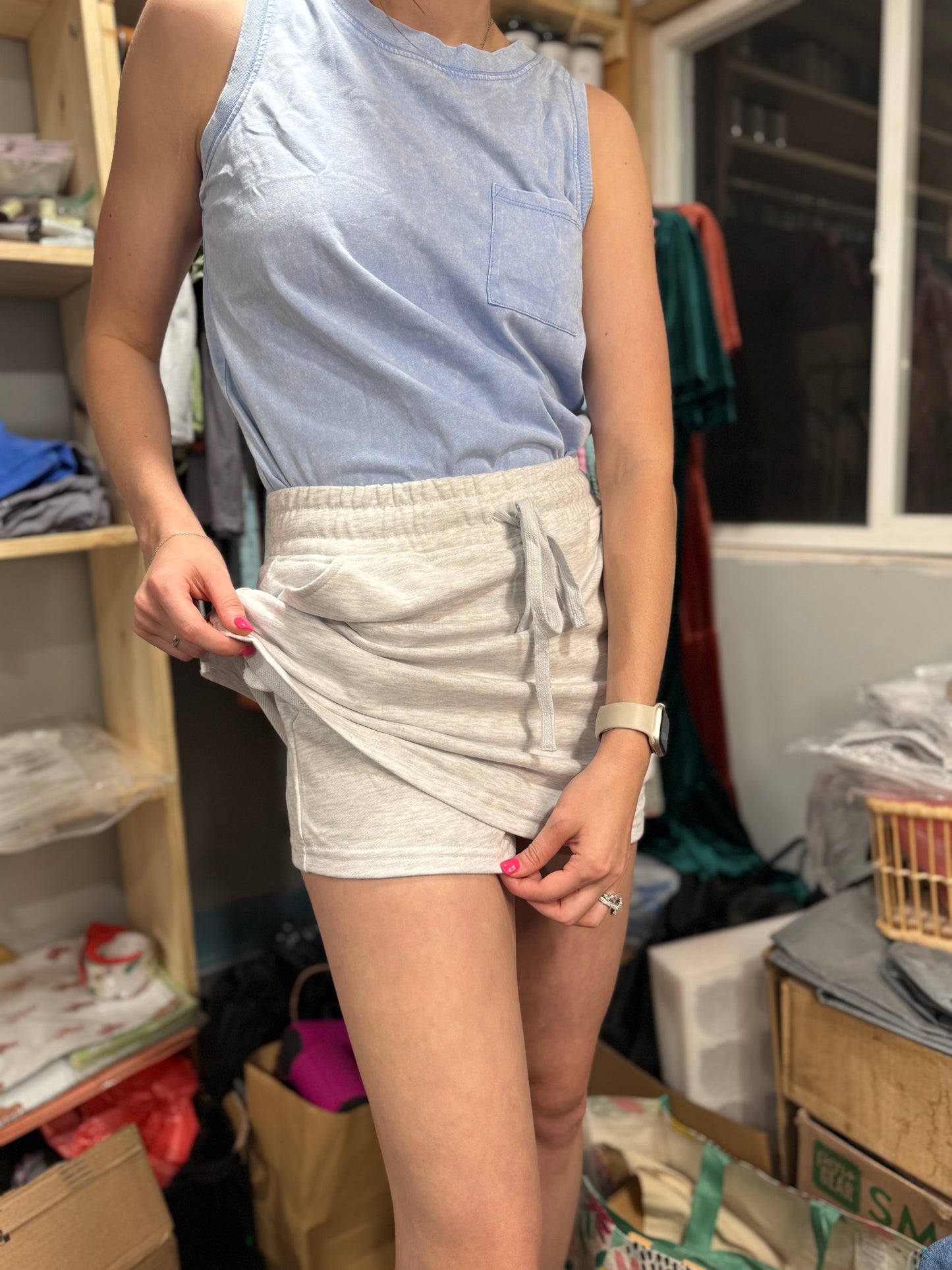 Grey Athletic Skort