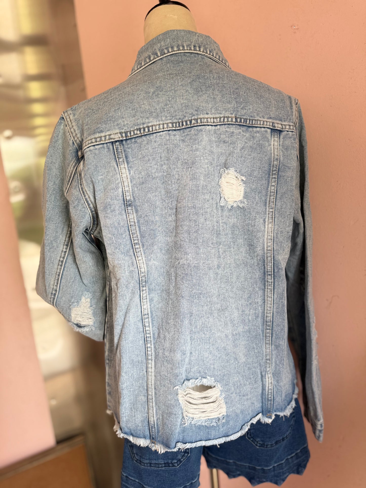 Raw Hem Denim Jacket
