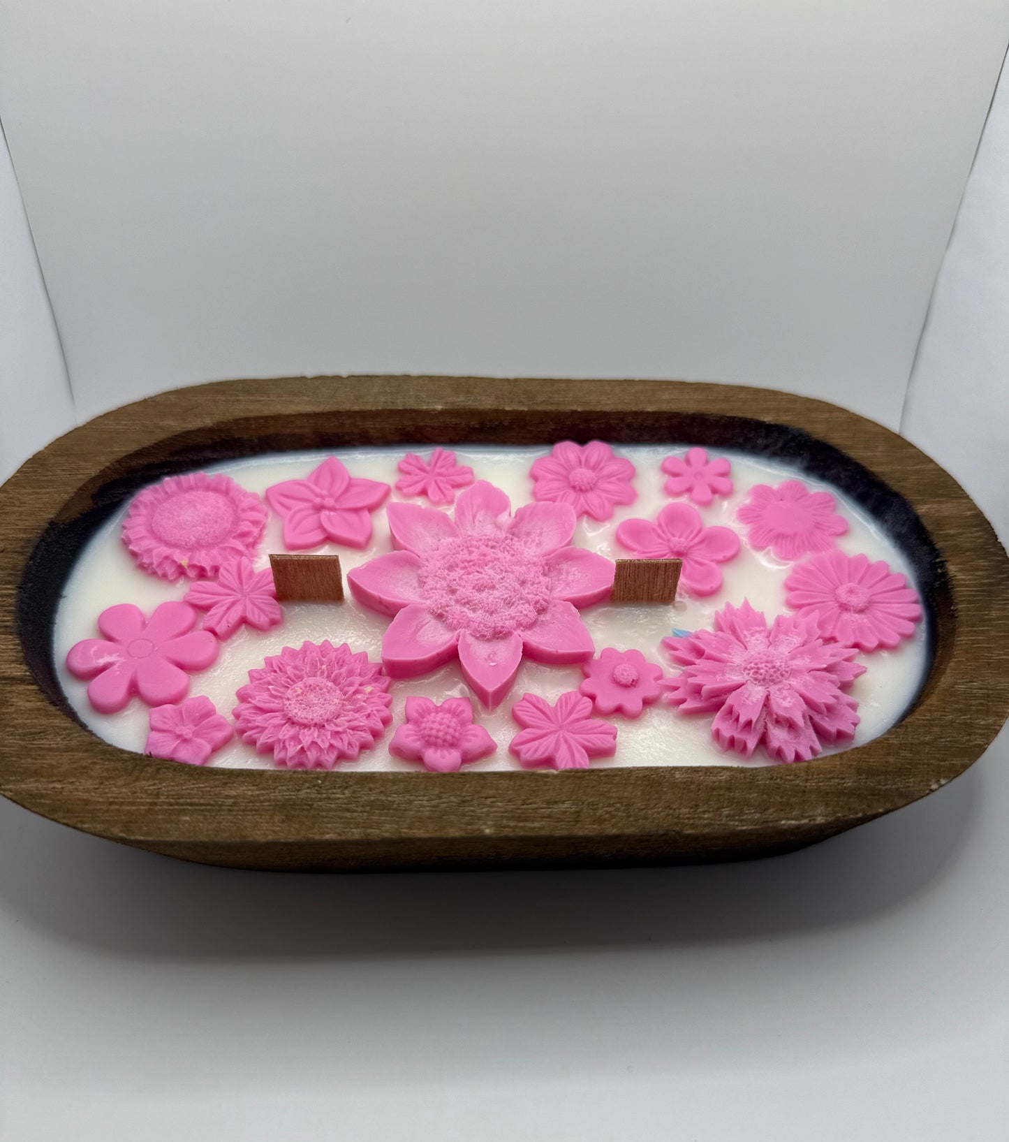 Wild Strawberry Wooden Dough Bowl Candle
