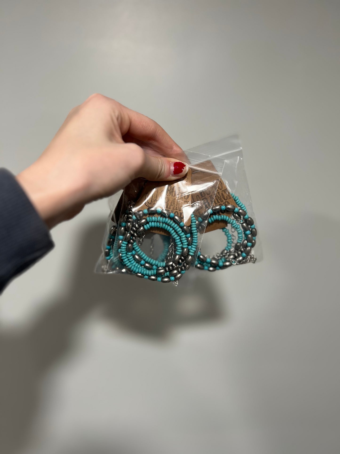 Western Semi Stone Layered Navajo Bead Necklace