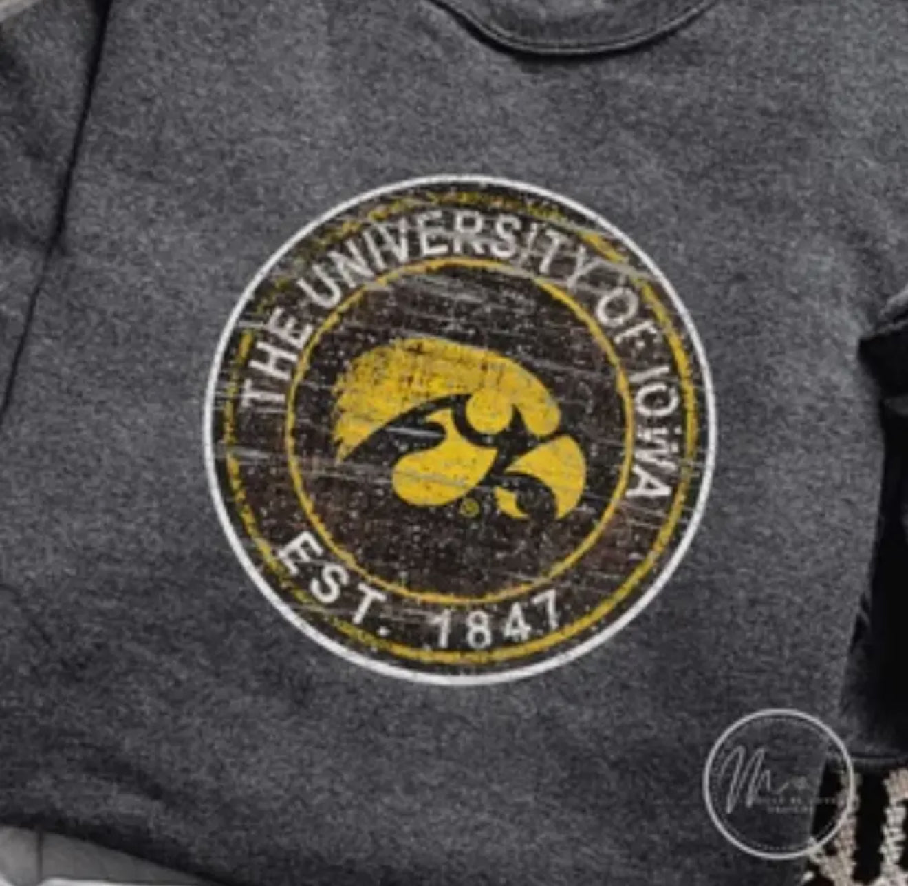 Distressed Iowa Hawkeyes Emblem