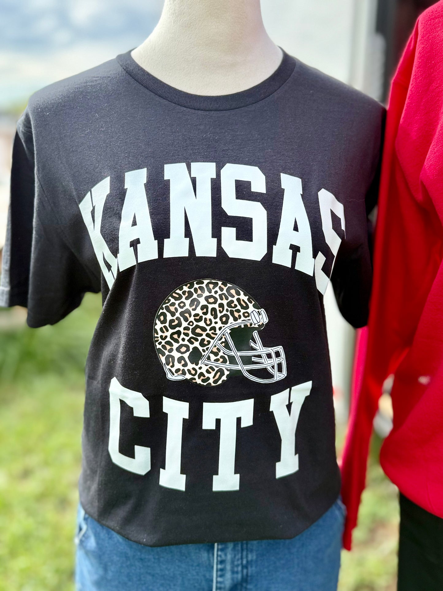 Kansas City Leopard Helmet T-shirt