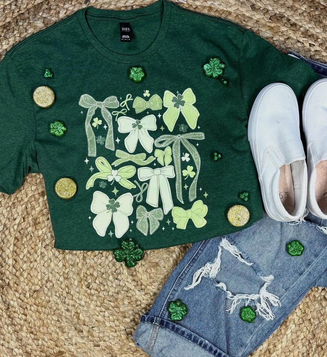 St. Patty’s Bow Collage Tshirt