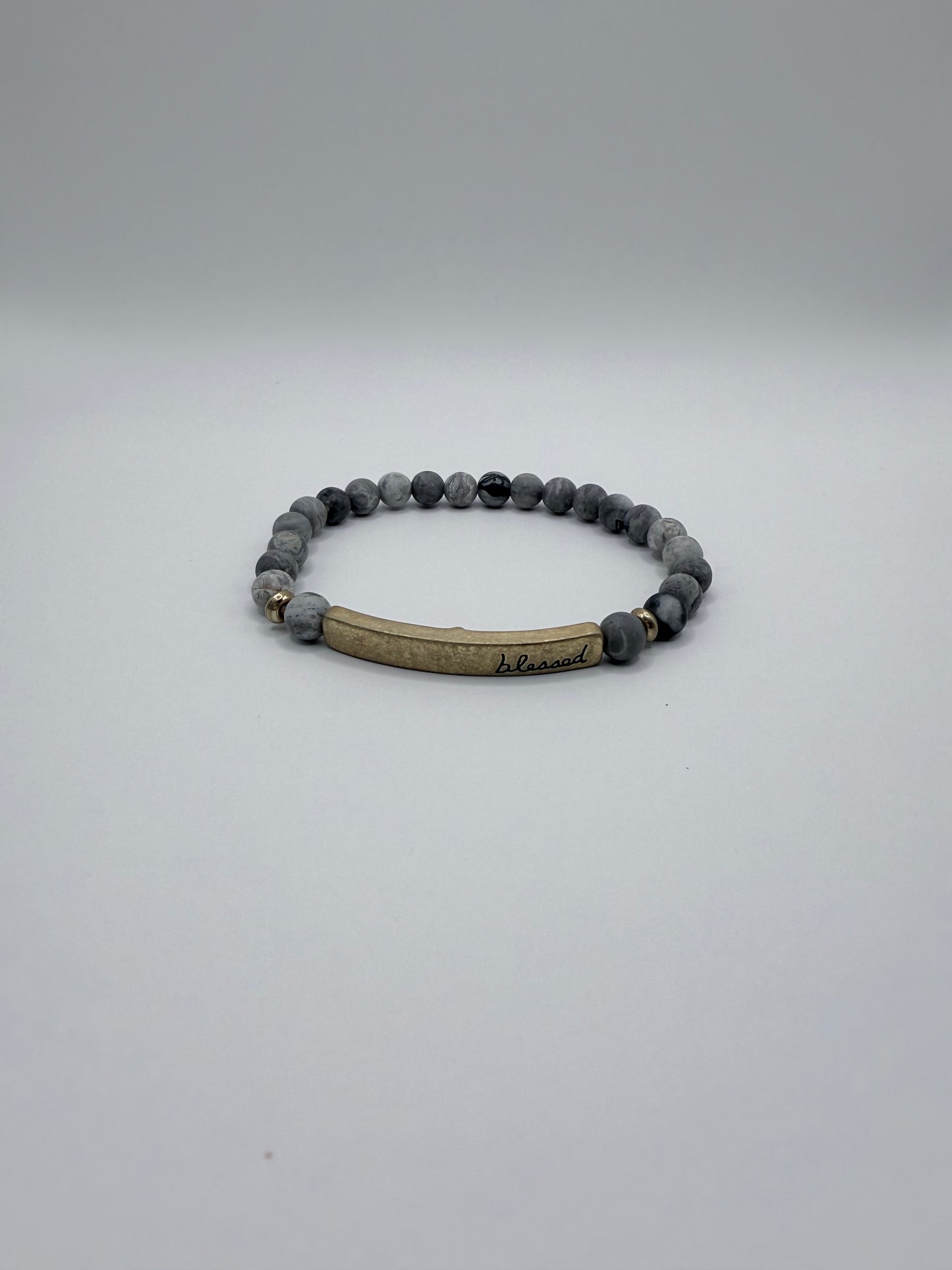 ‘Blessed’ Stone Bracelet