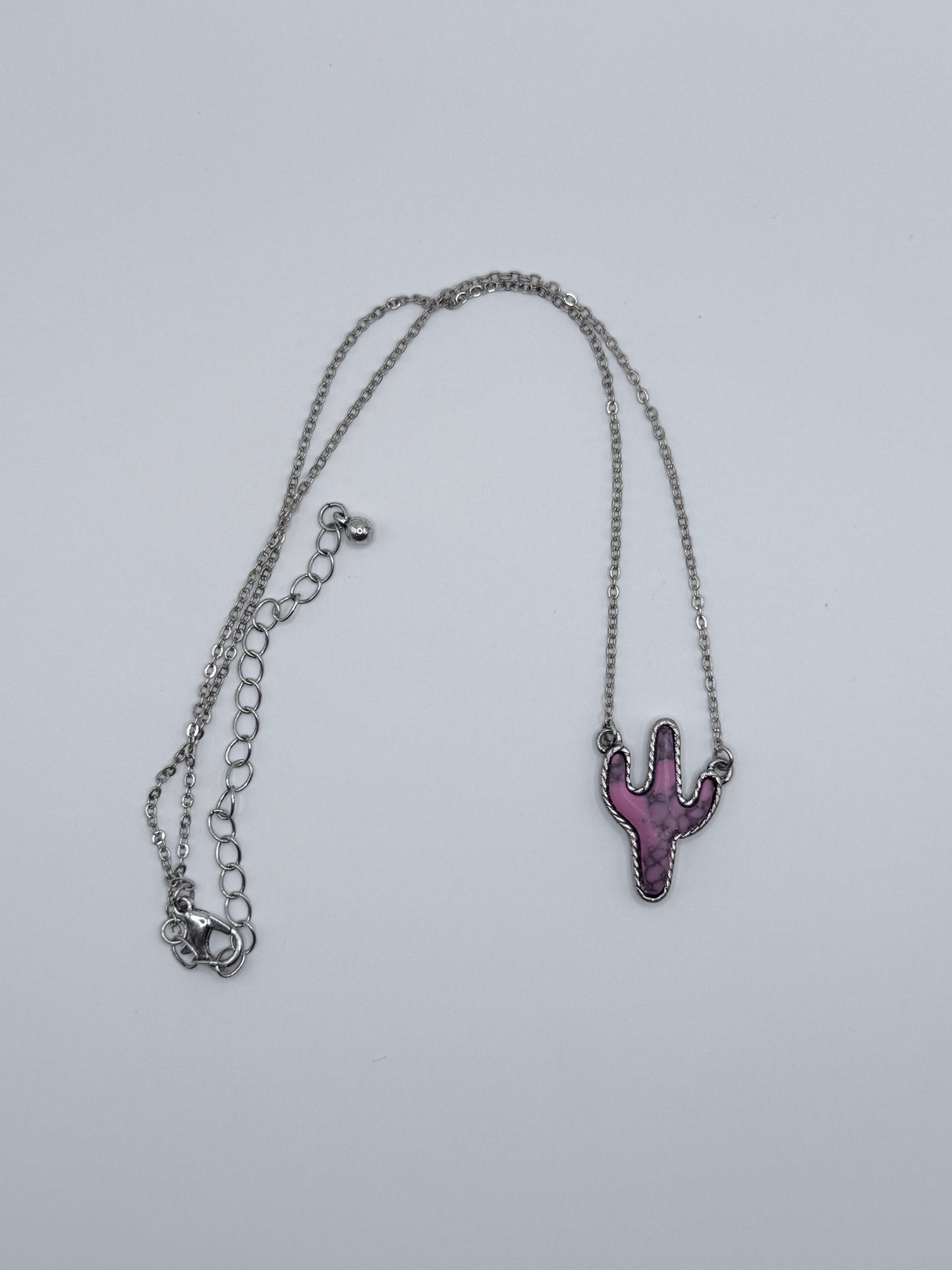 Pink Cactus Necklace