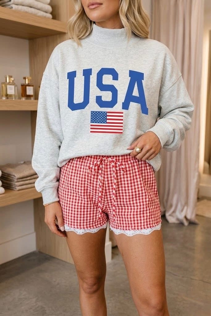 Gingham Lace Shorties - PREORDER