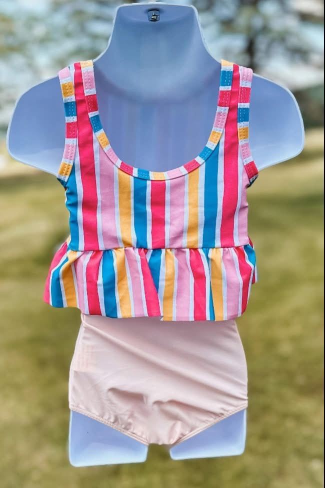 Striped 2-Piece Swimsuit
