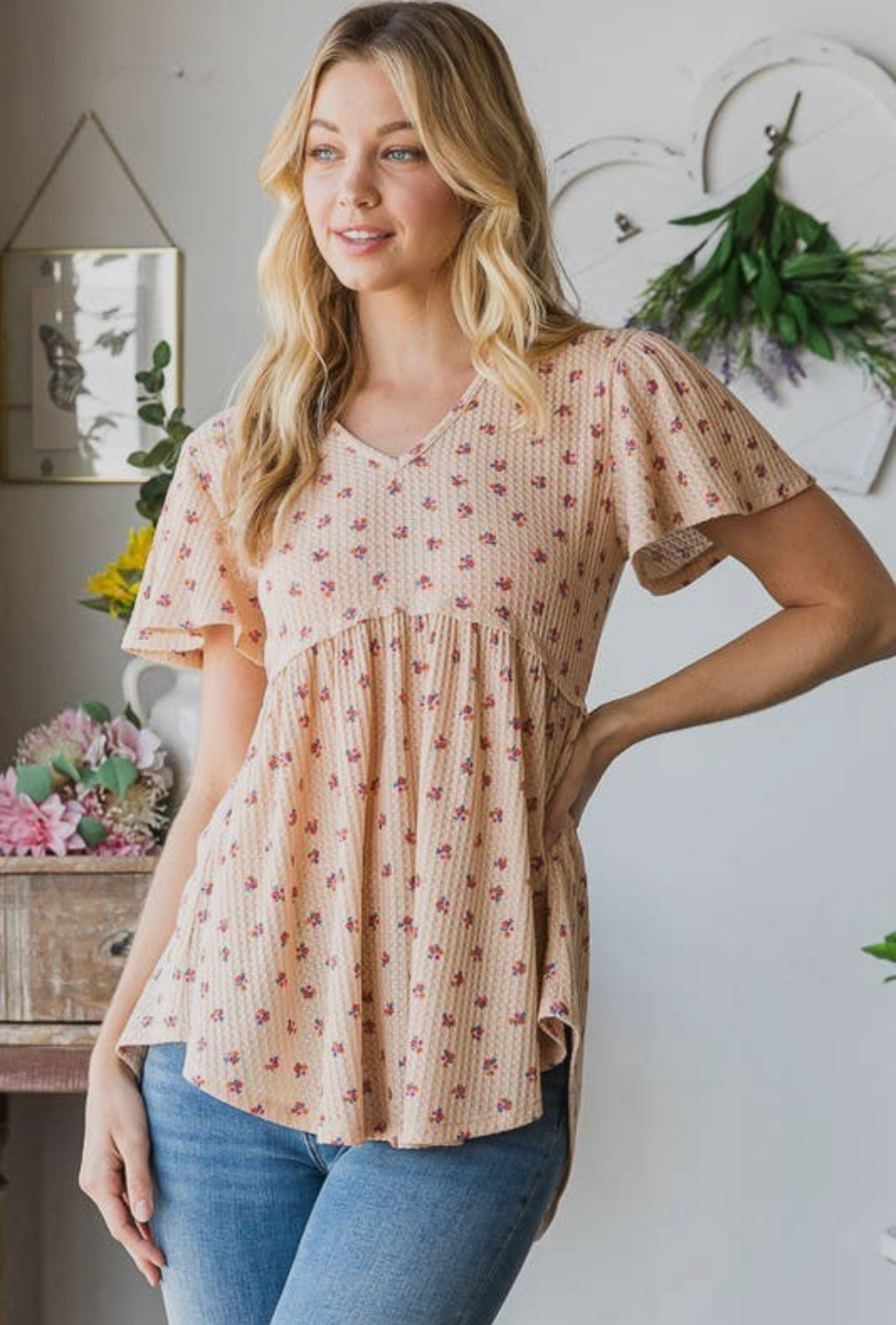 Flower Blouse (Plus Size)