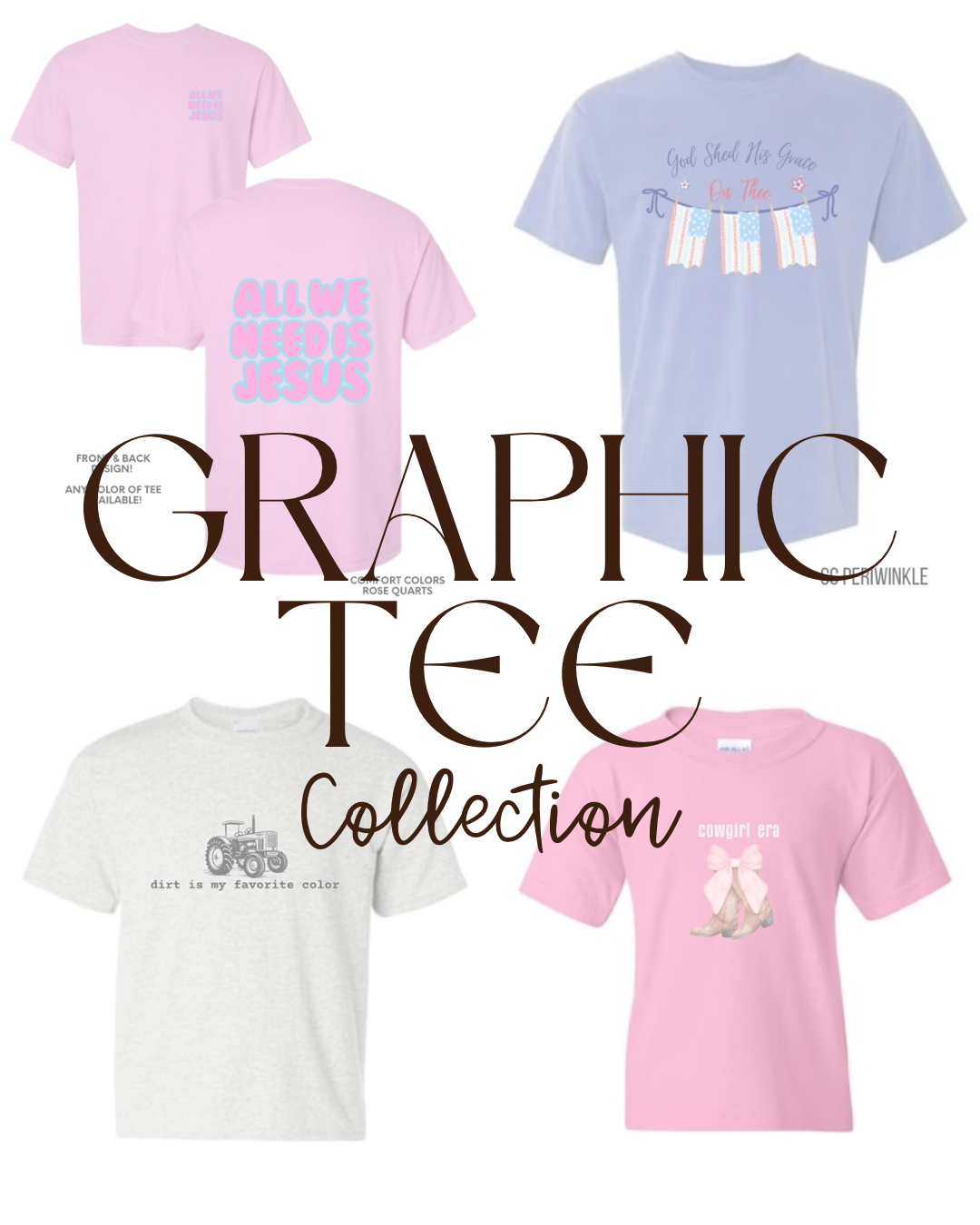 Graphic Tee’s, Crewnecks, & More