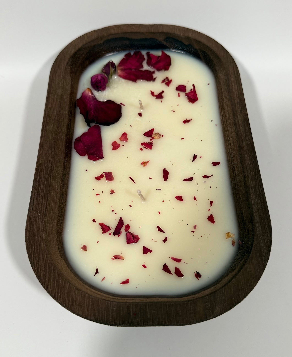 Blush & Vanilla | Wooden Dough Bowl Candle
