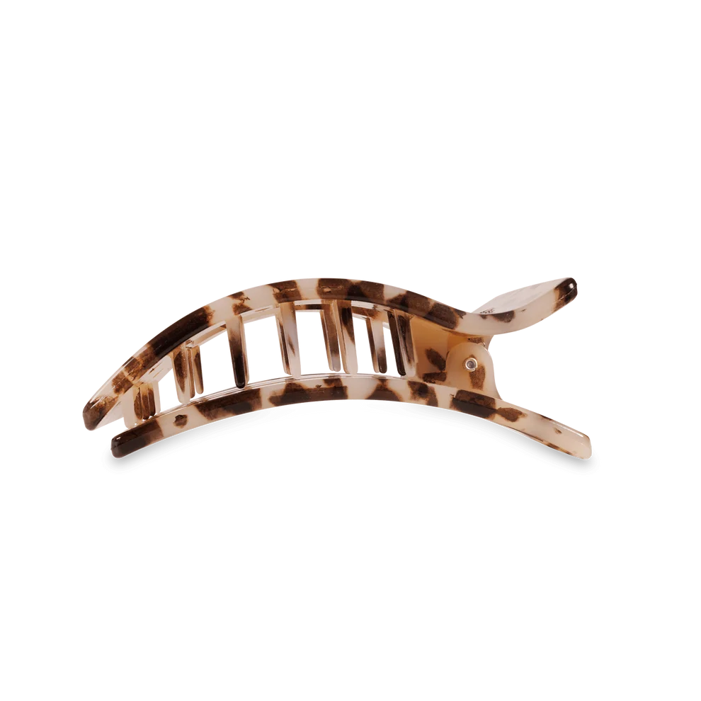 Teleties Blonde Tortoise Flat Rectangle Hair Clip | Large