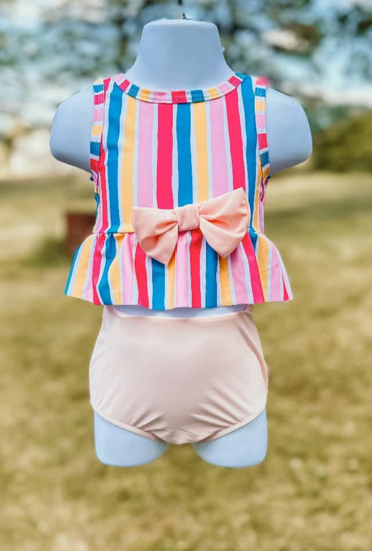 Striped 2-Piece Swimsuit
