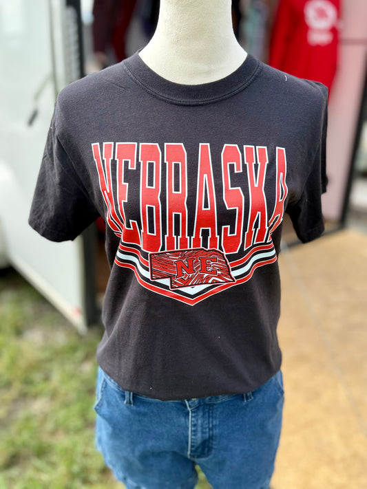 NEBRASKA Zebra Print State Icon T-shirt