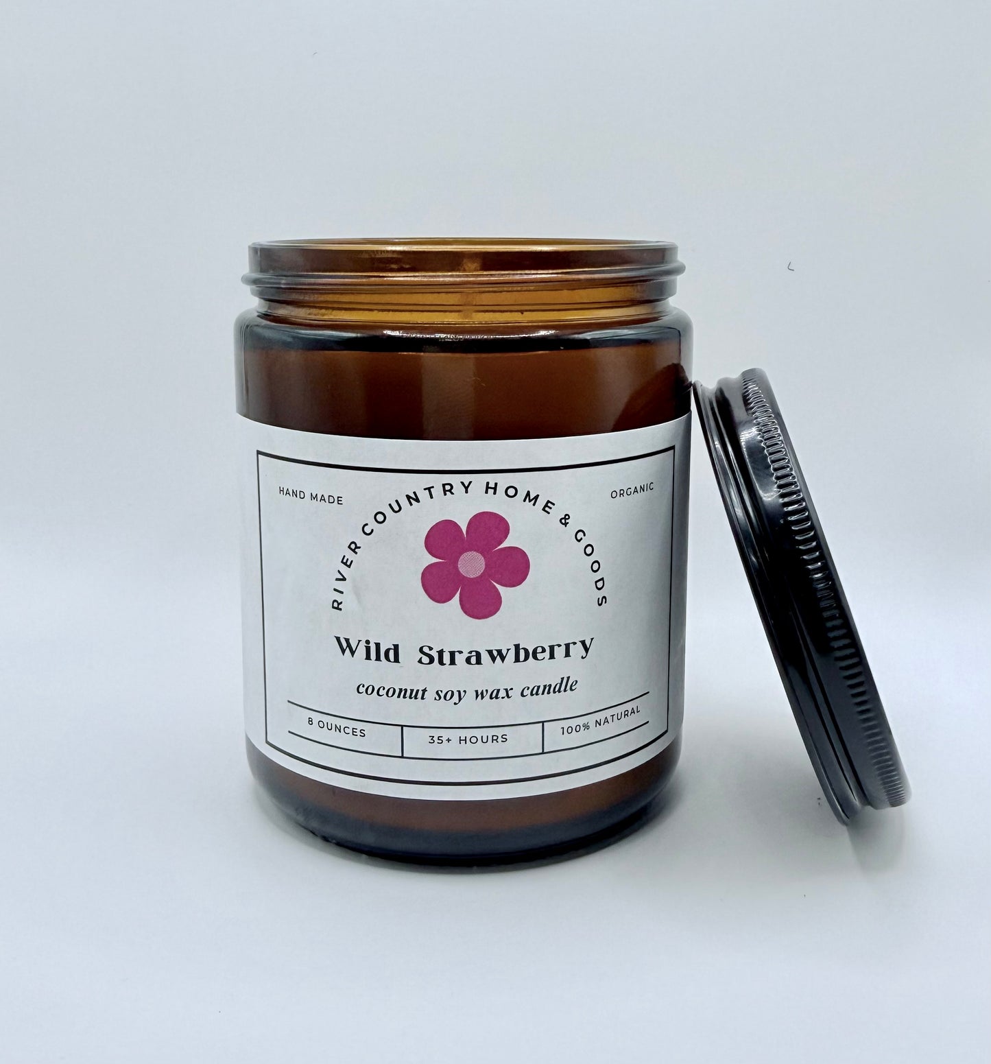 Wild Strawberry 100% Coconut Soy Wax Candle