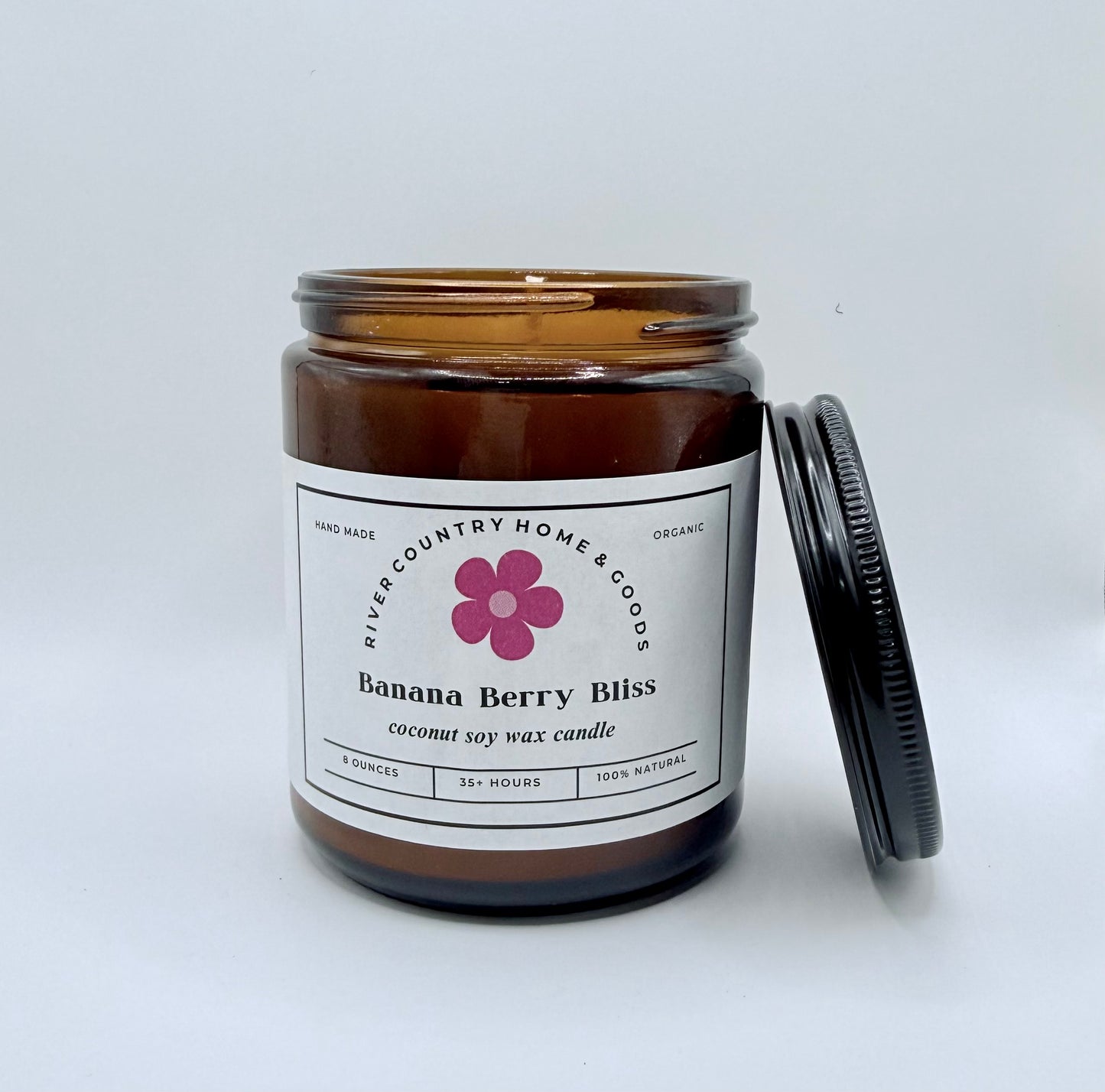 Banana Berry Bliss 100% Organic Coconut Soy Wax Candle