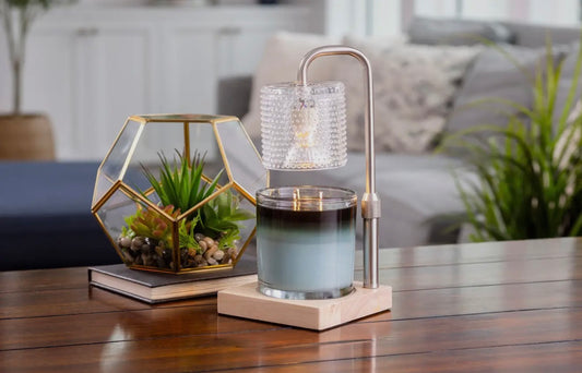 Silver Hobnail Candle Warmer Lamp