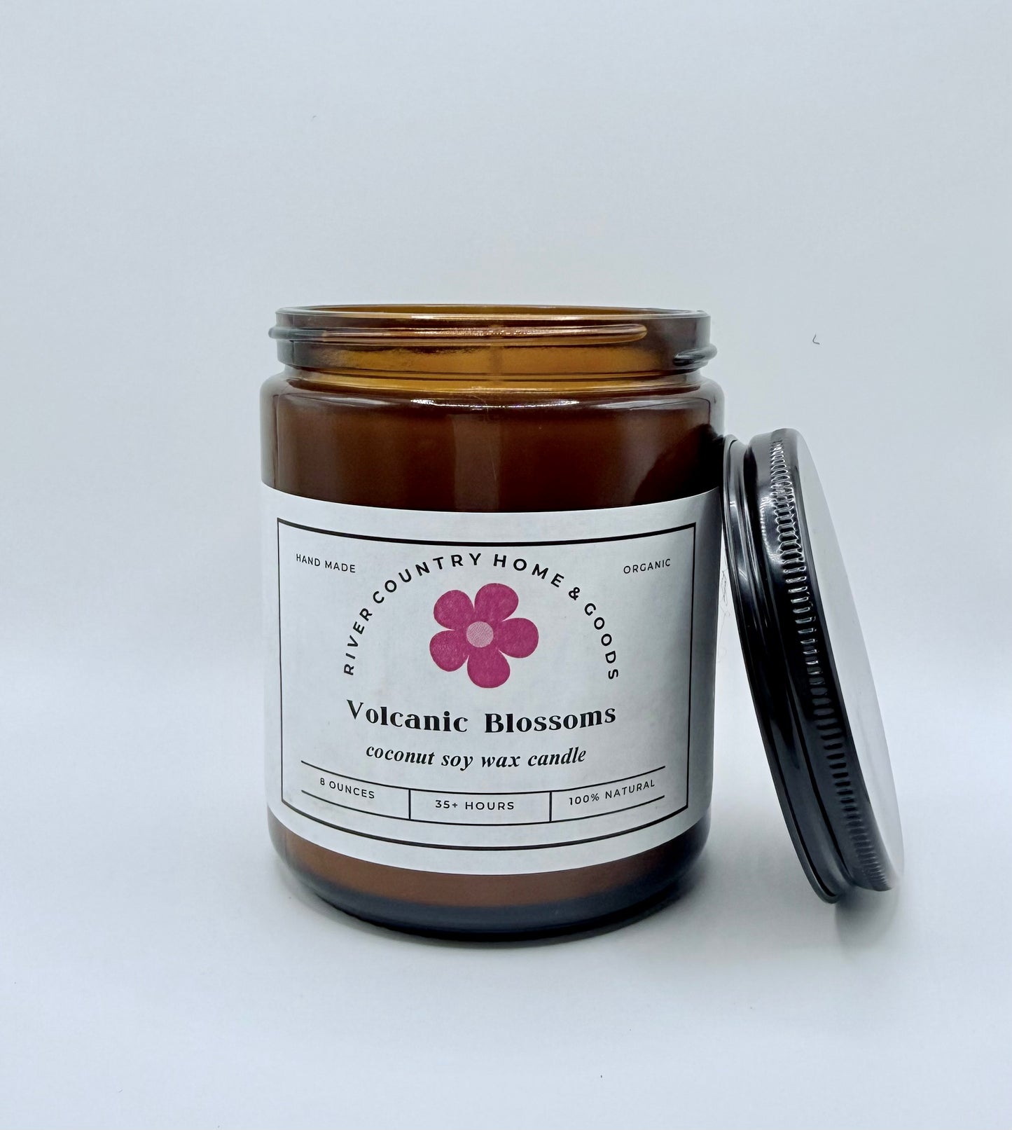 Volcanic Blossoms 100% Organic Coconut Soy Wax Candle