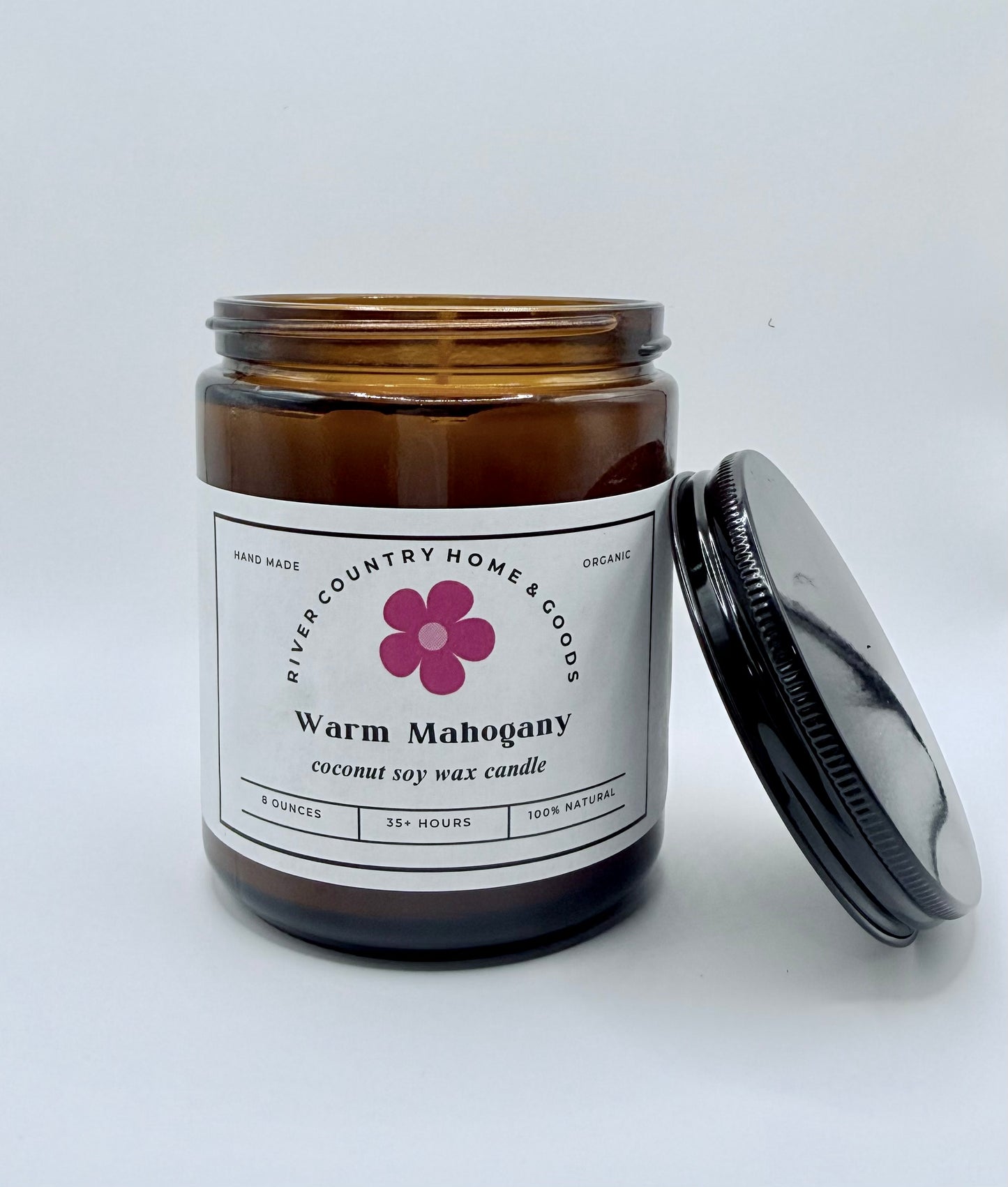 Warm Mahogany 100% Coconut Soy Wax Candle
