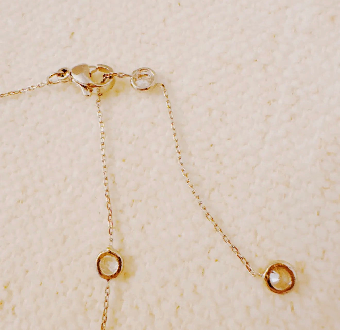 A Dozen of Bezel Sparkle Station Necklace