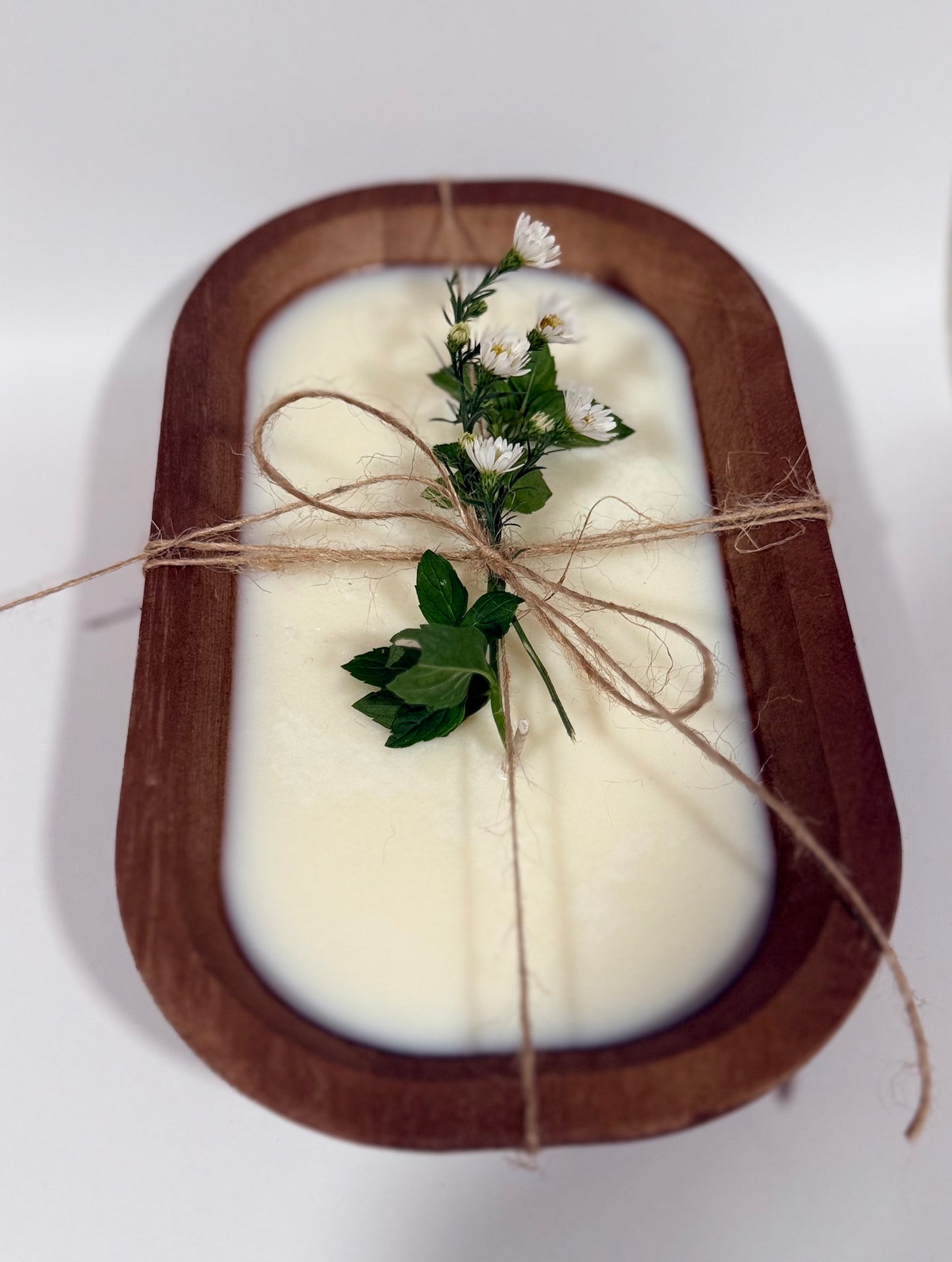 Country Calm | Wooden Dough Bowl Candle