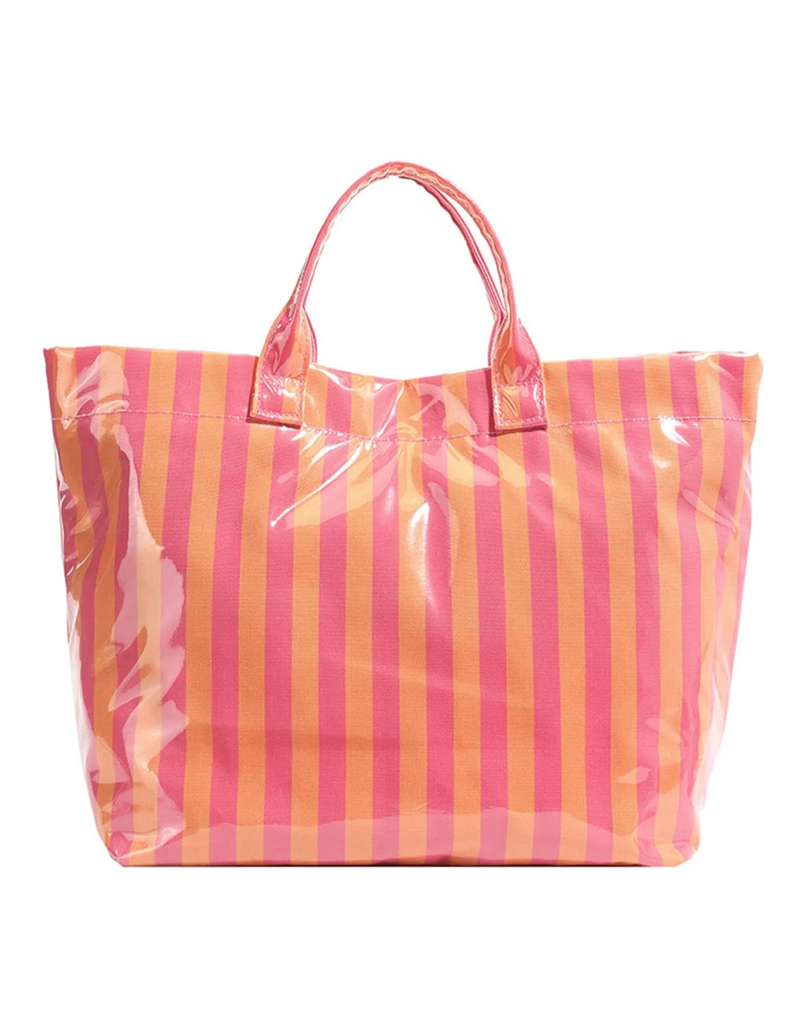Glossy Striped Tote Bag