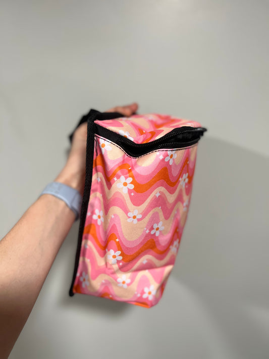 Groovy Floral Portable Car Trash Can
