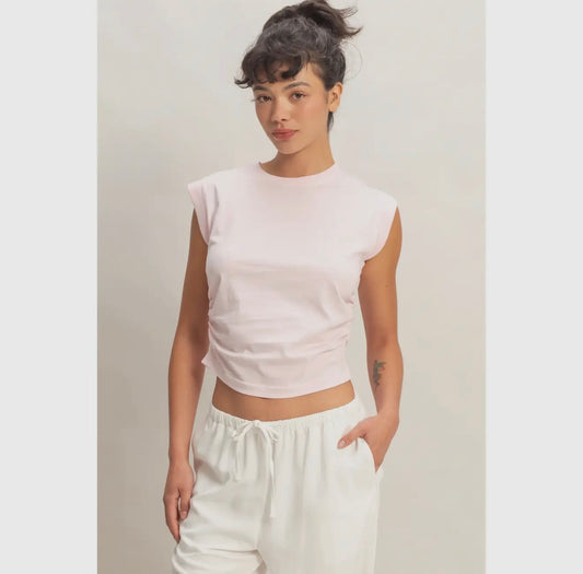 Ruched Sleeveless Top