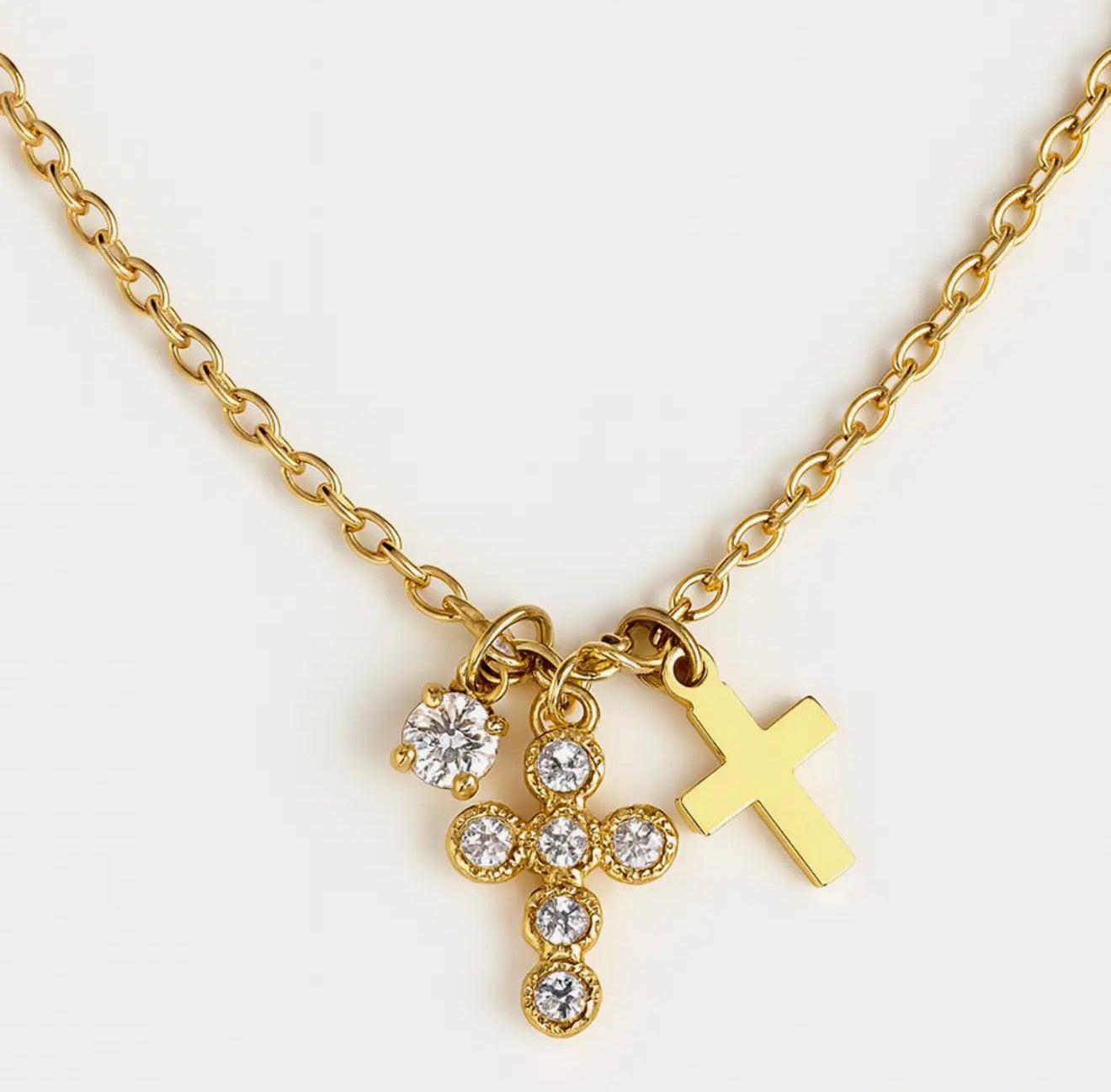 Forever Duo Cross Necklace
