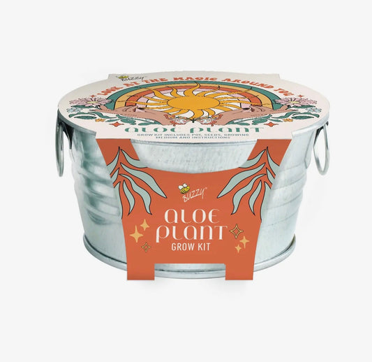 Mini Galvanized Basin Aloe Grow Kit