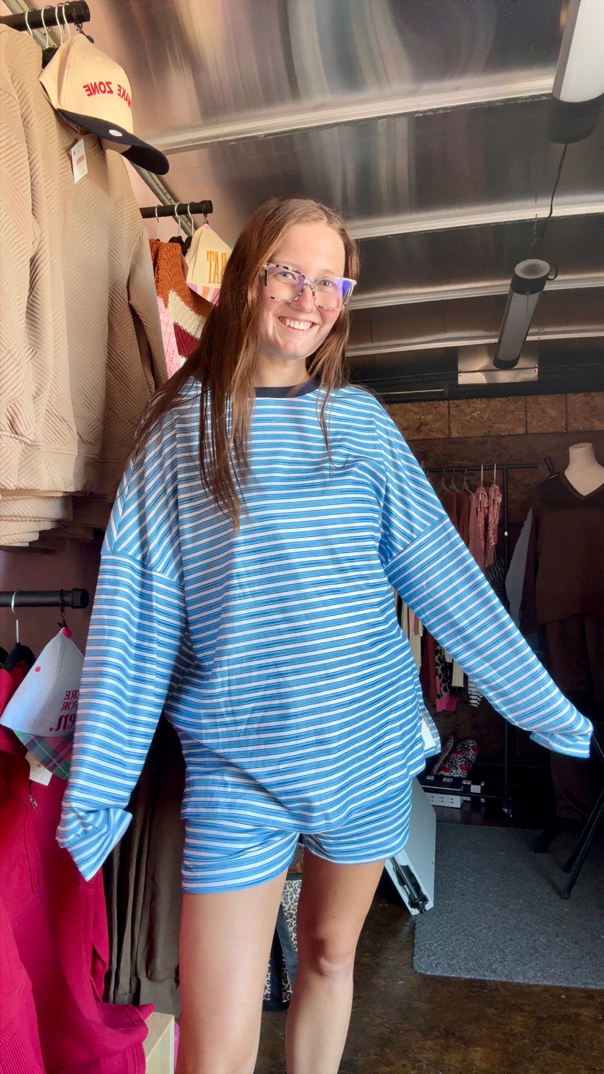 Oversized Striped Lounge Set