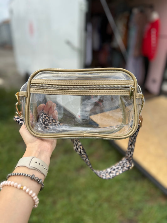 Gold Leopard Crossbody