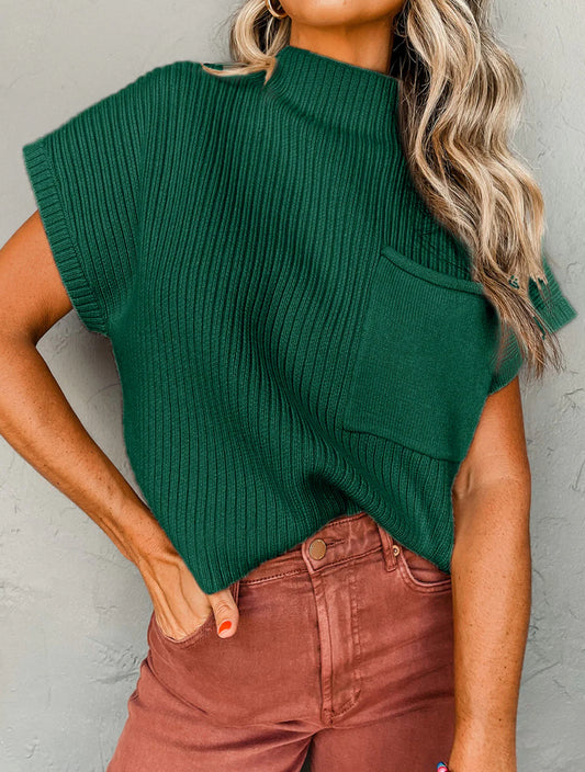 Green Ribbed Sweater