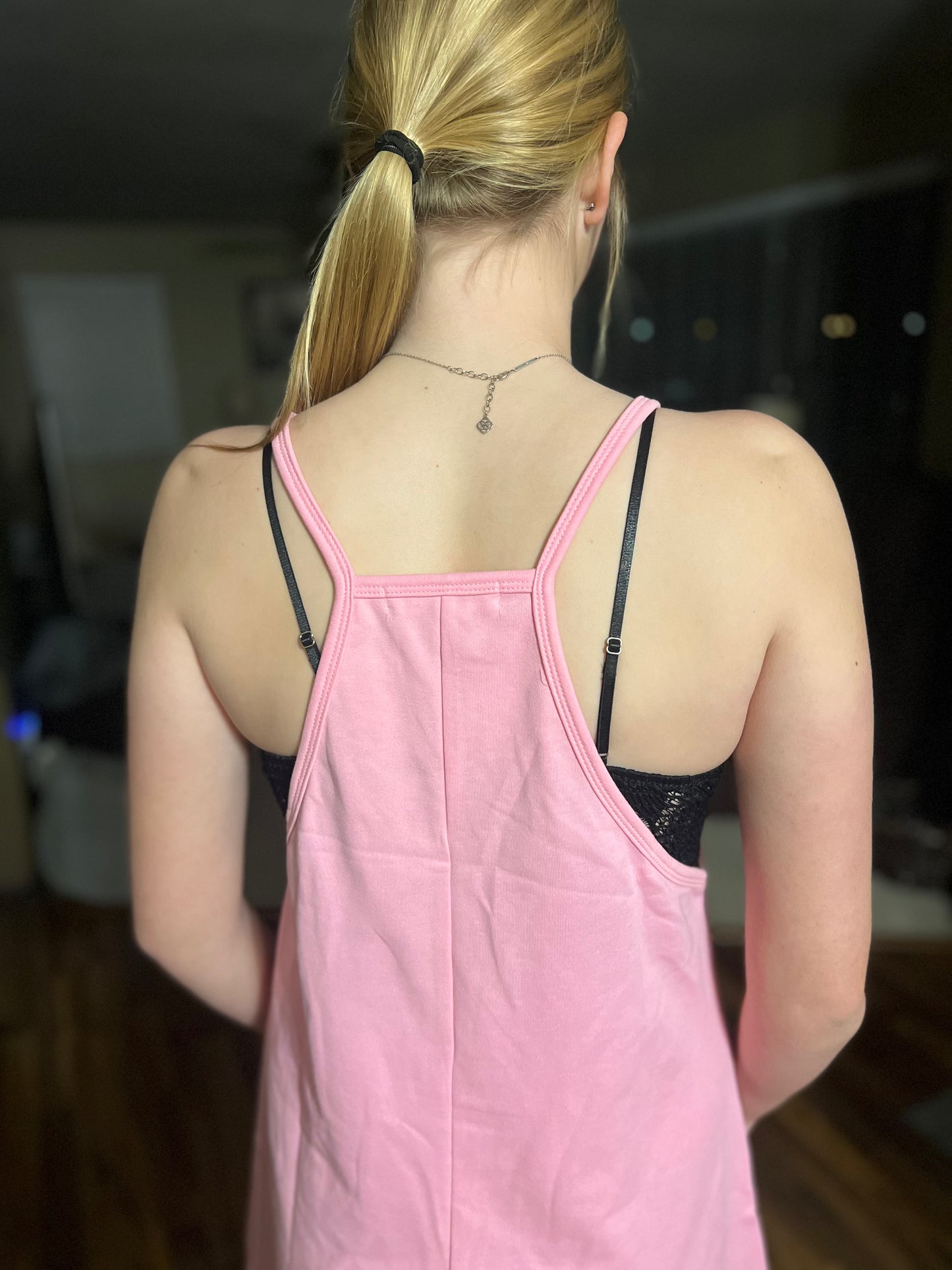 Pink Tank Romper