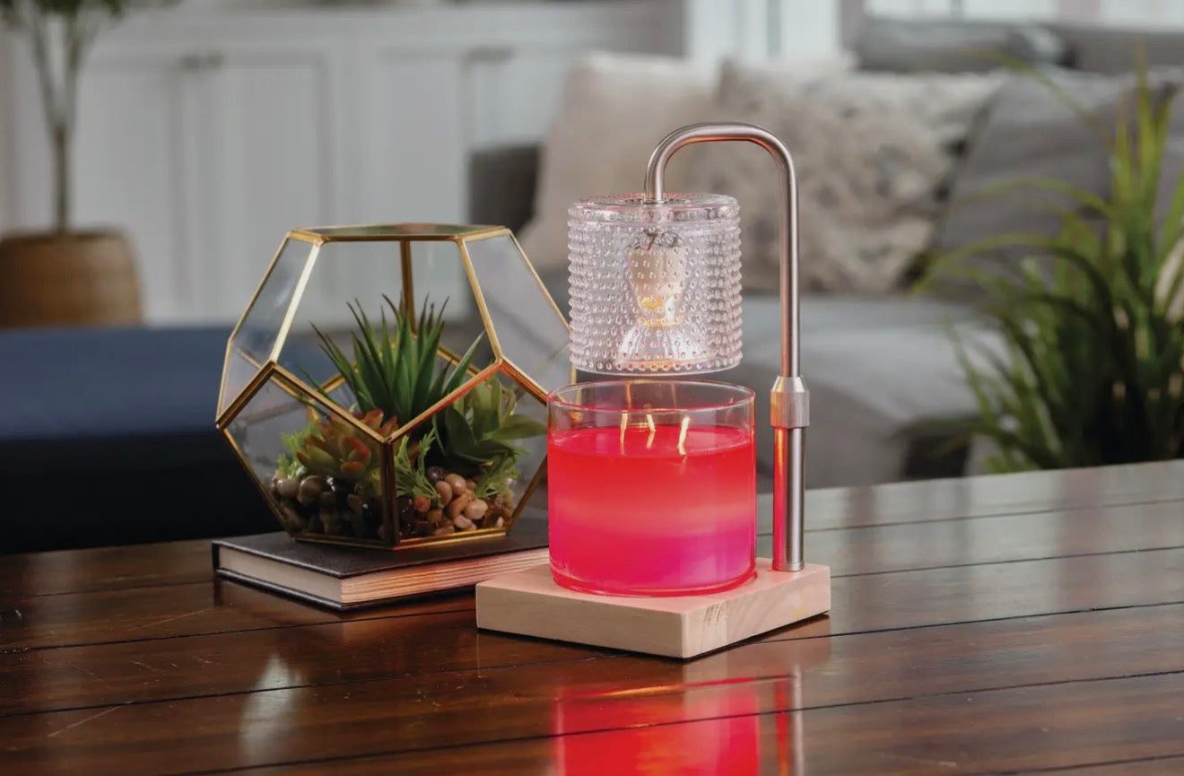 Silver Hobnail Candle Warmer Lamp