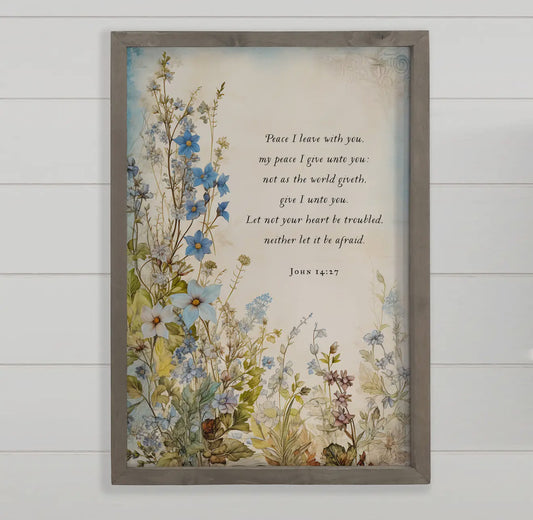 Peace Scripture Flowers - Nature Scripture Canvas Art