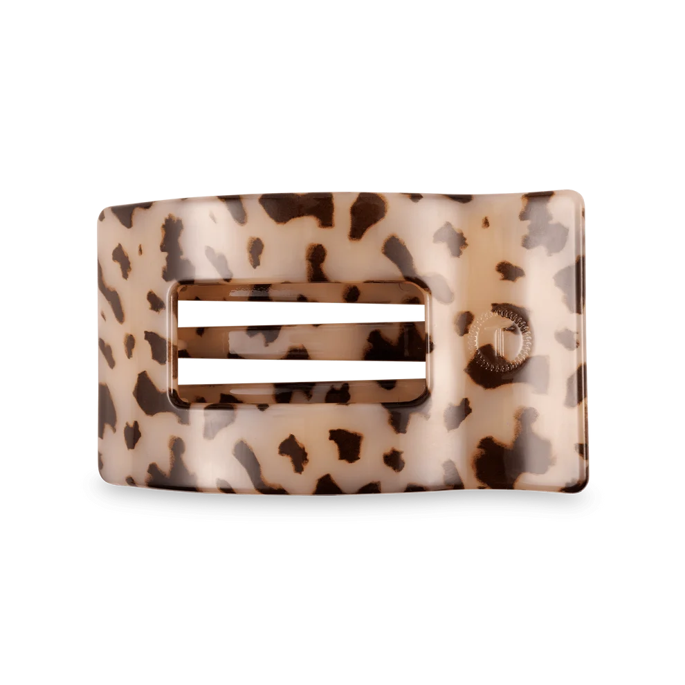 Teleties Blonde Tortoise Flat Rectangle Hair Clip | Large