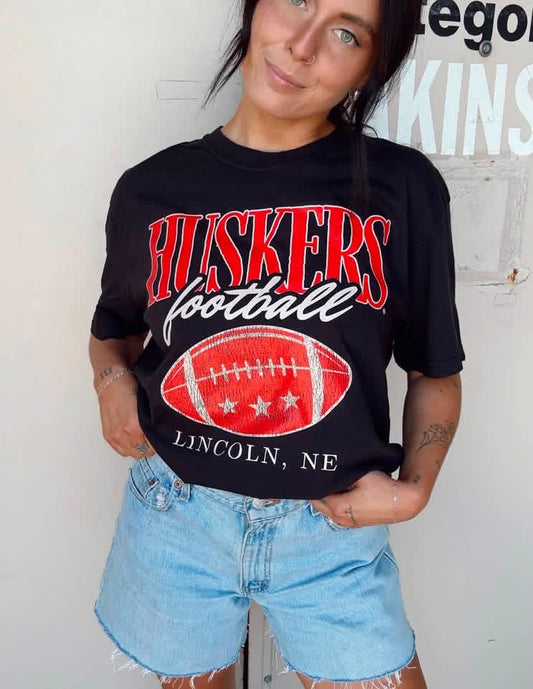 Huskers Football w/ Stars Tee | Preorder Mid-Sept.