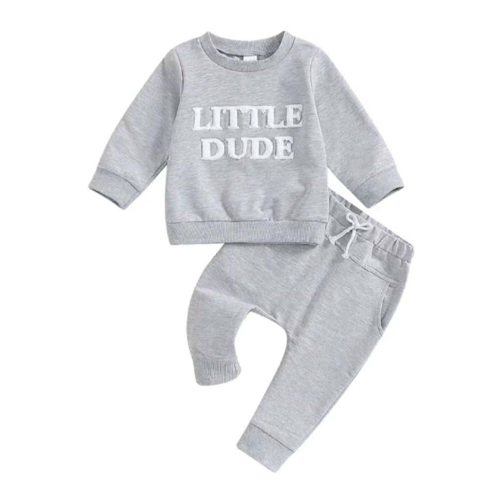 Grey Little Dude Lounge Set