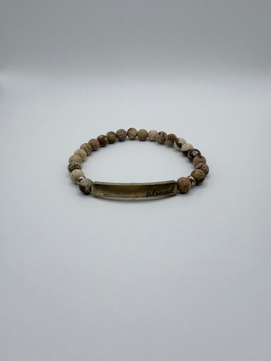 ‘Blessed’ Stone Bracelet