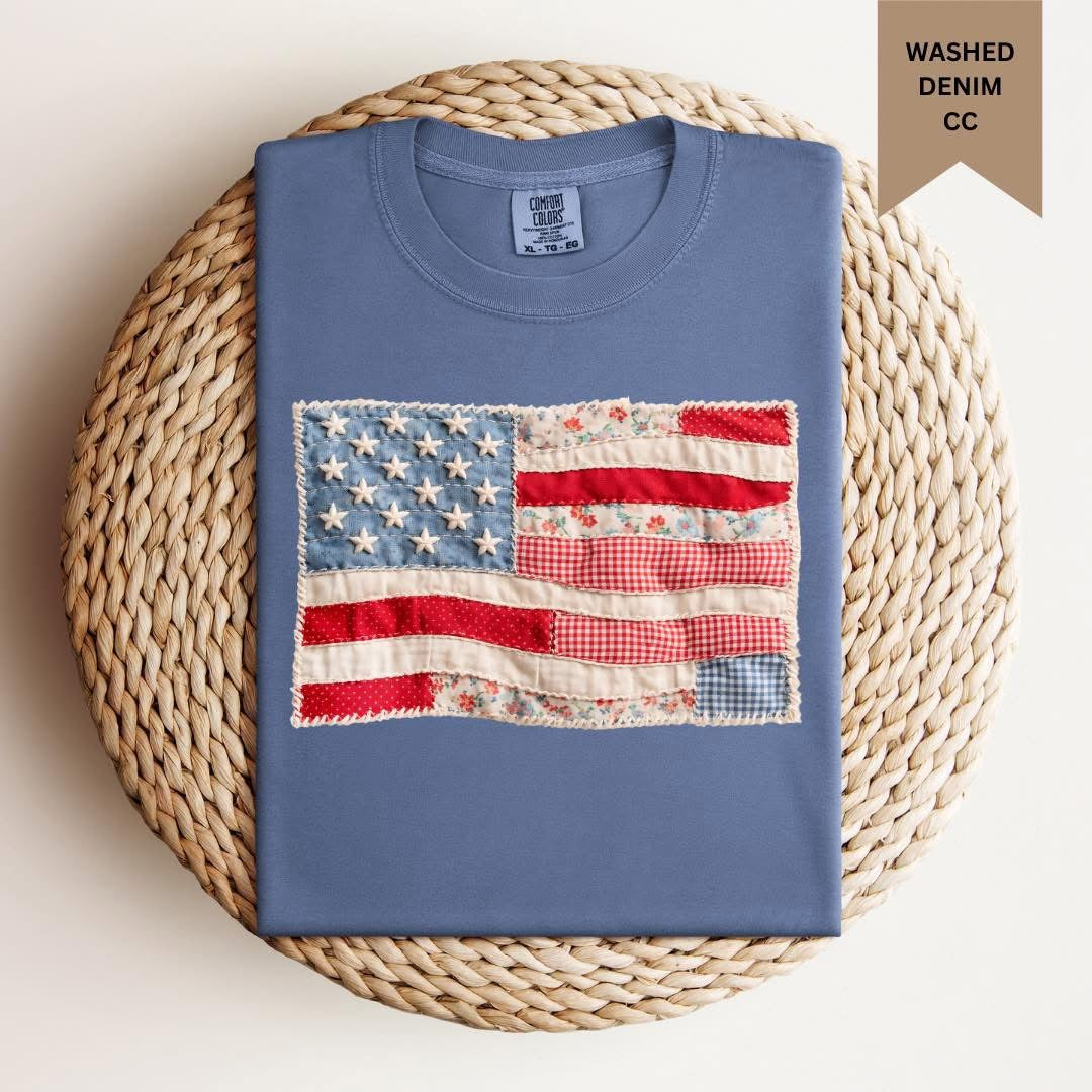 USA Flag Print Tee - PREORDER