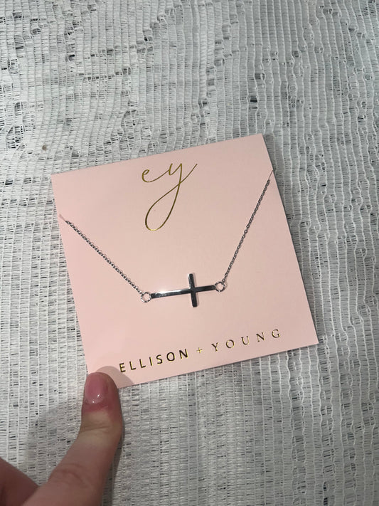 Silver cross necklace