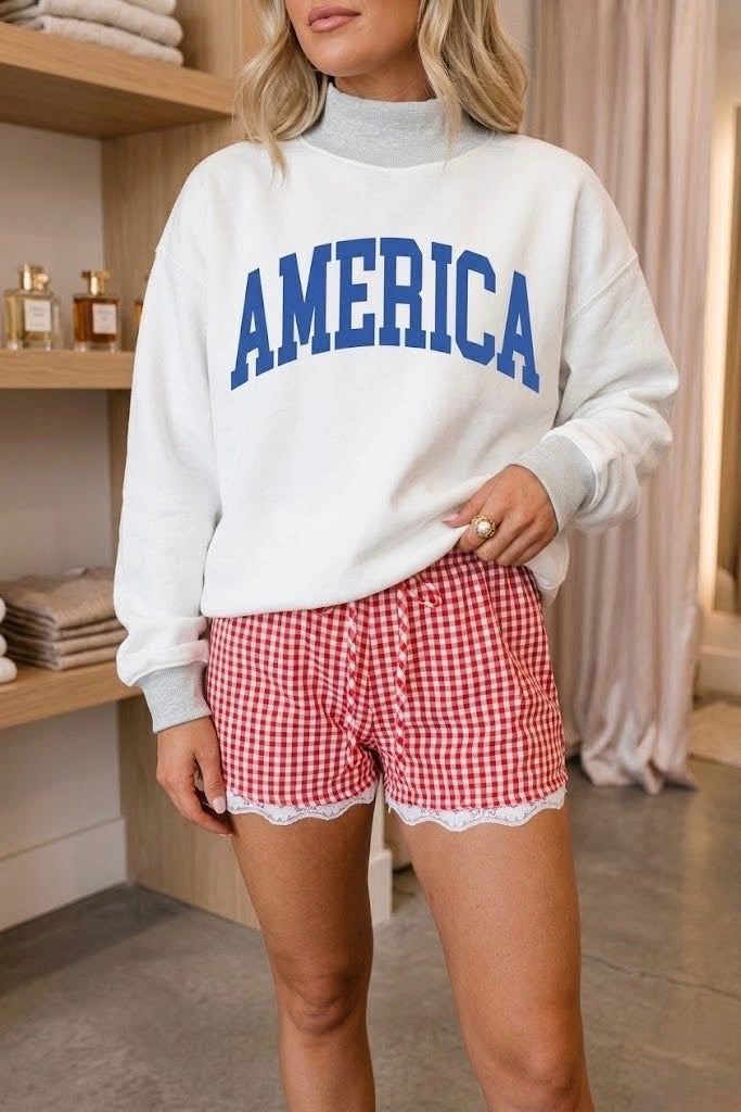 USA Reversible Mock Neck Crew - PREORDER