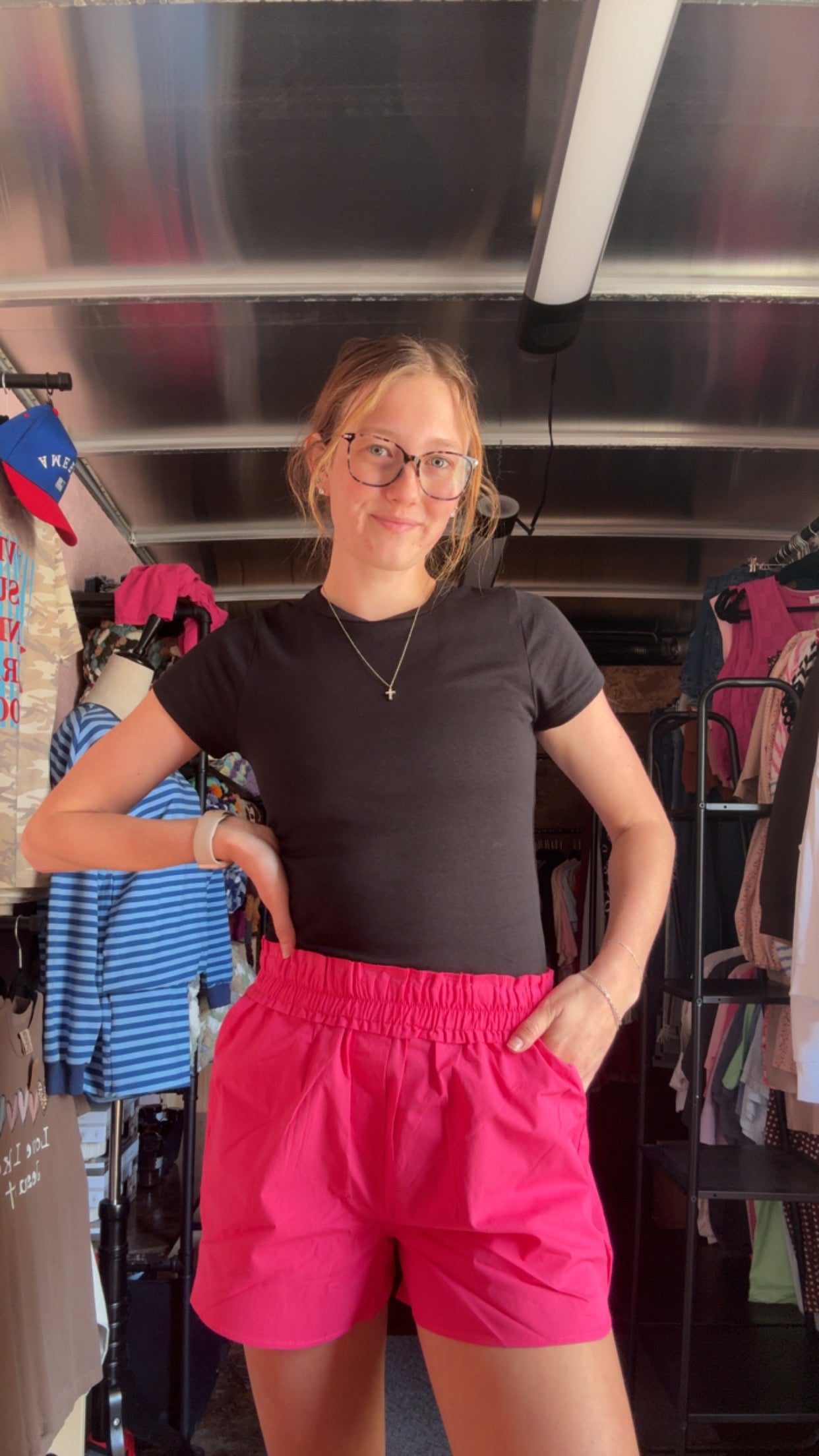 Poplin High Waist Shorts