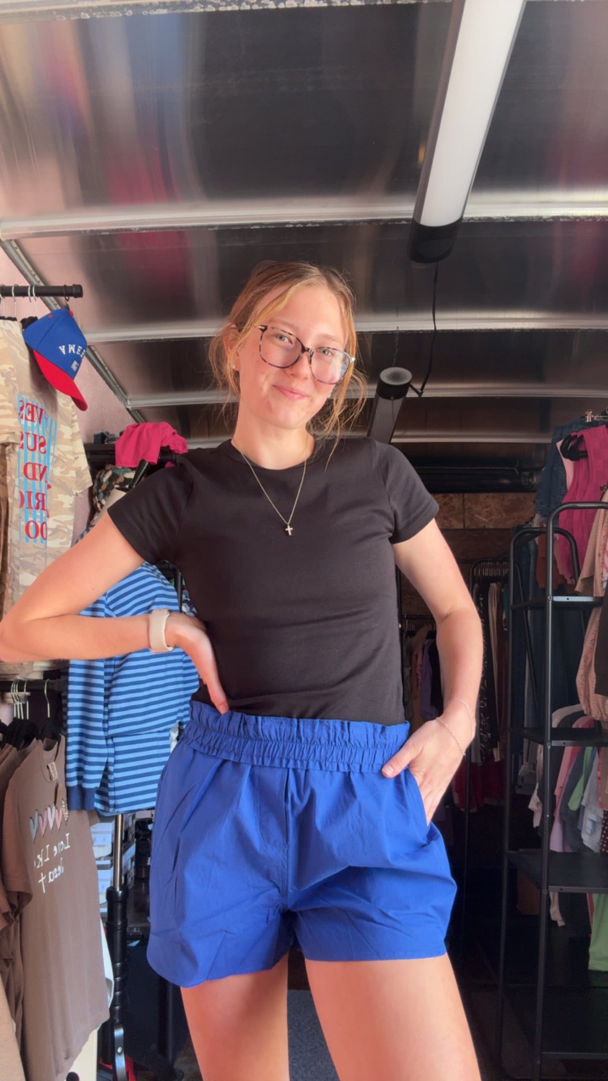 Poplin High Waist Shorts