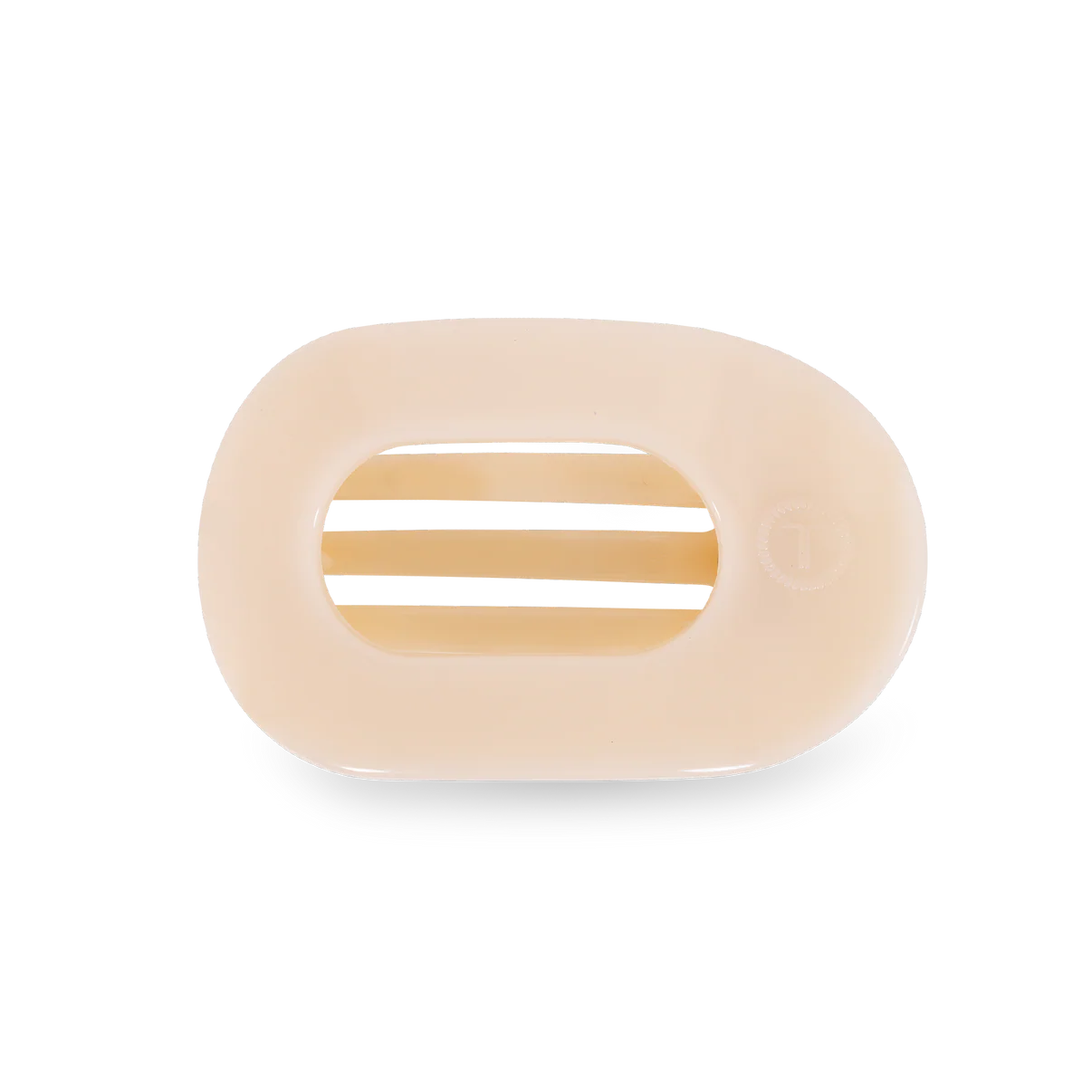 Teleties Almond Beige Flat Round Hair Clip