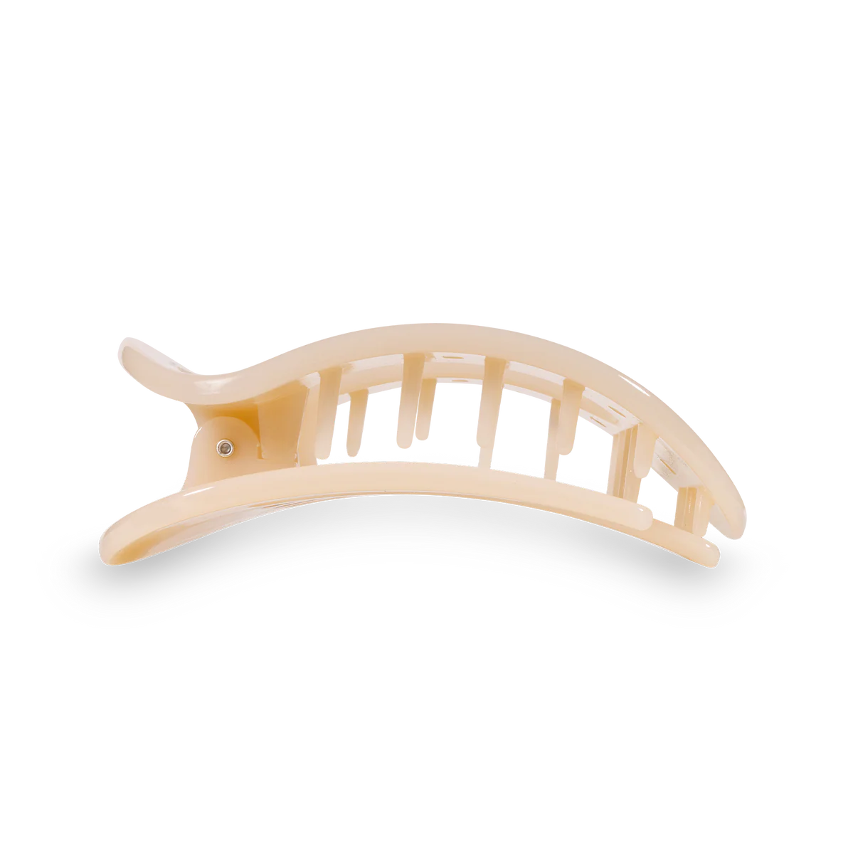 Teleties Almond Beige Flat Round Hair Clip