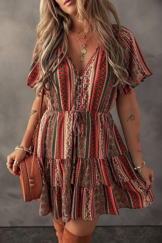 Red Bohemian Dress