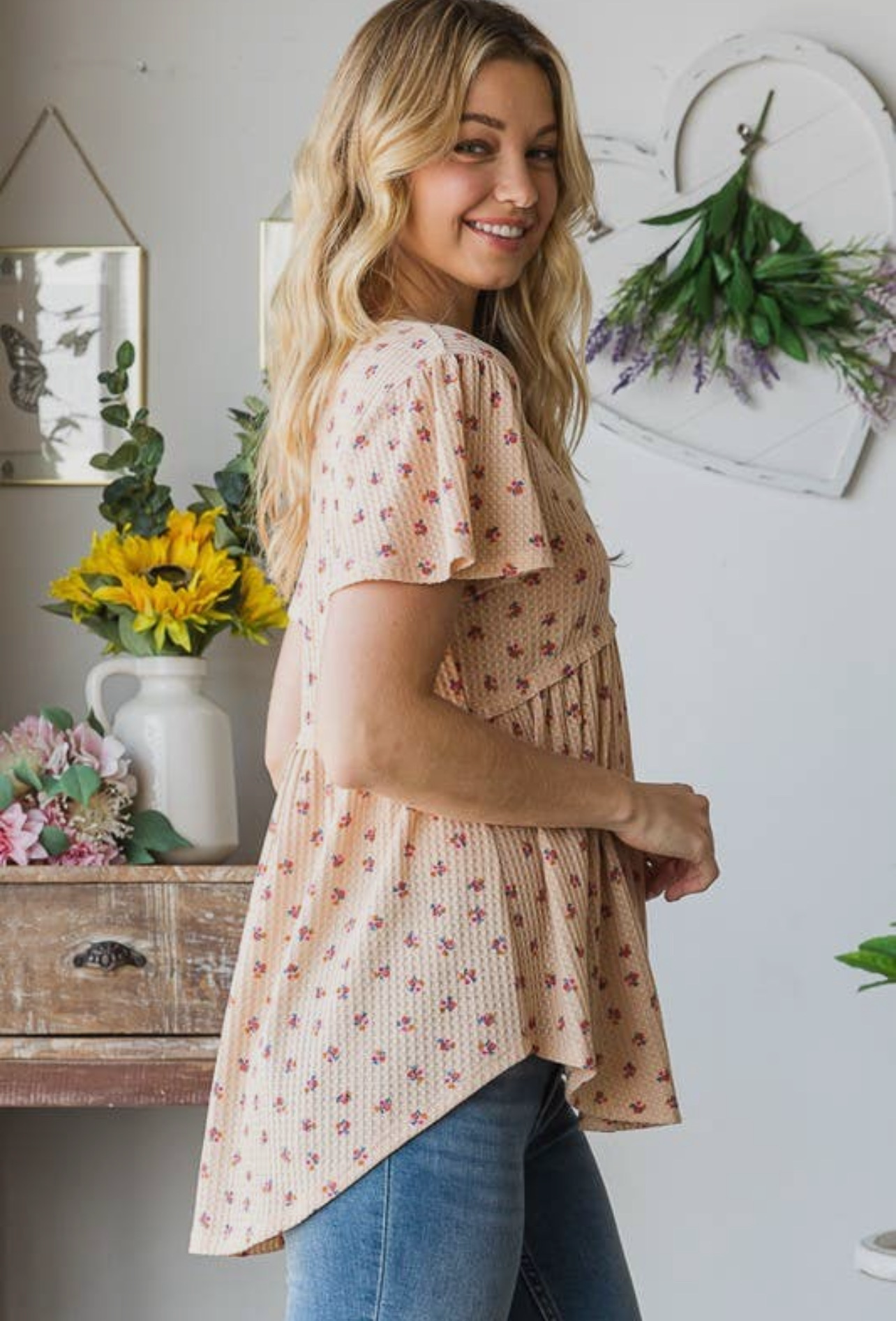 Flower Blouse (Plus Size)